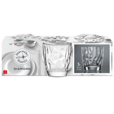 3 vasos cristal agua Diamond