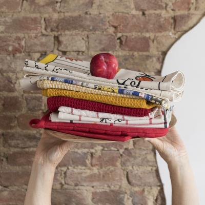 Pao de cocina nido de abeja 100% algodn Uni merm