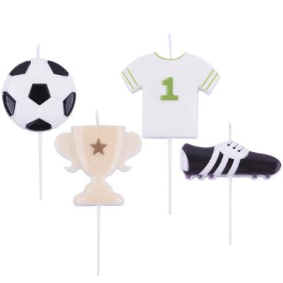 Set de 4 velas cumpleaos 3D Ftbol