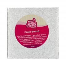 Base pasteles cuadrada plata