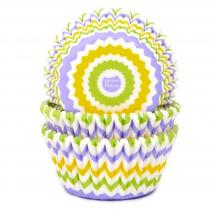 Paper cupcakes x50 chevron primavera