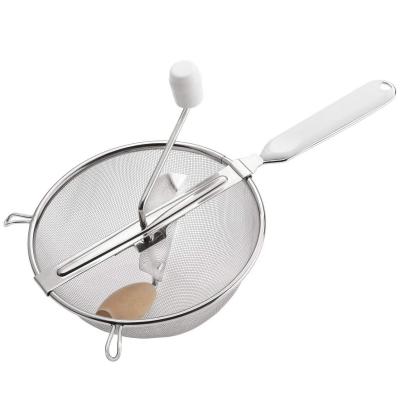 Colador tamiz con prensador madera 20 cm