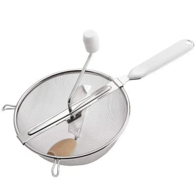 Colador tamiz con prensador madera 20 cm