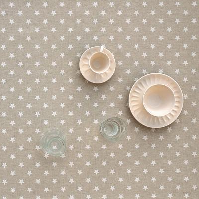 Mantel redondo resinado 140 cm Estrella blanca