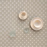 Mantel redondo resinado 140 cm Estrella blanca