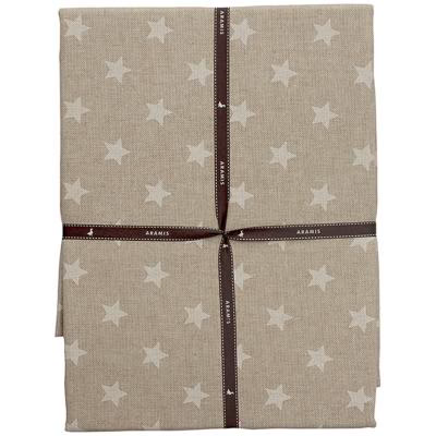 Mantel redondo resinado 140 cm Estrella blanca