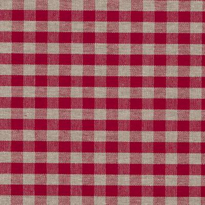 Mantel resinado redondo 140 cm Vichy rojo