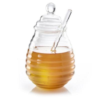 Tarro para miel con cuchara cristal 400 ml