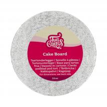 Base para pasteles redonda plata