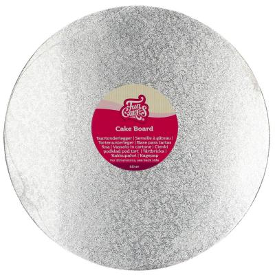 Base para pasteles redonda plata