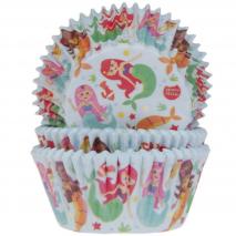 Papel cupcakes x50 Sirenas