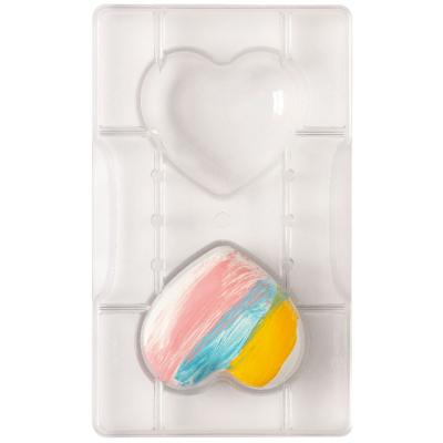 Molde policarbonato para bombones Coraz�n base x2