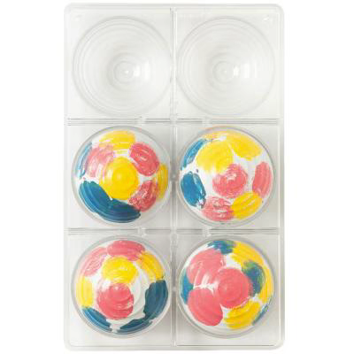 Molde policarbonato chocolate Cool semiesfera x6