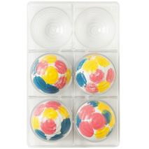 Molde policarbonato chocolate Cool semiesfera x6