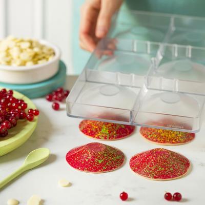 Molde policarbonato para bombones plato redondo x6