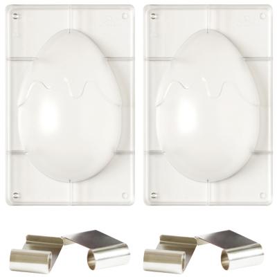 Set 2 molde policarbonato chocolate Huevo Dec 250g