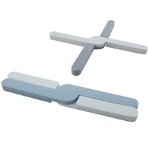 Salvamanteles plegable azul/gris