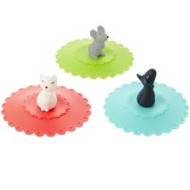 Tapa silicona para vaso y taza animales surtida