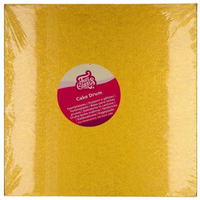 Base pasteles cuadrada 30,5x30,5x1 cm Oro