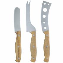 Set 3 cuchillos queso acacia