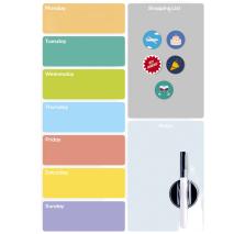 Pizarra nevera iman Week Planner con rotulador