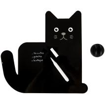 Pizarra nevera iman gato negro rotulador blanco