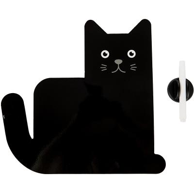 Pizarra nevera iman gato negro rotulador blanco