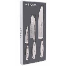 Set 3 ganivets cuina Arcos Riviera blancs