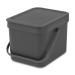 Cubo reciclaje Sort&Go gris