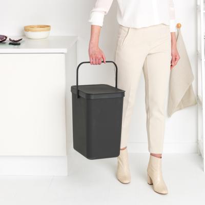 Cubo reciclaje Sort&Go gris