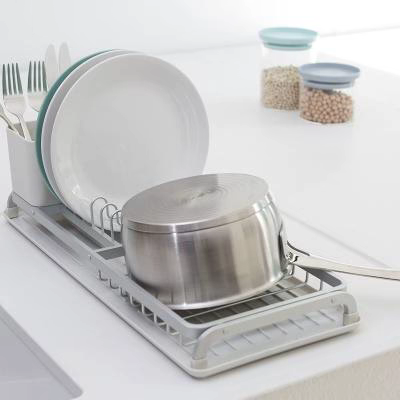 Escurreplatos compacto Sinkside gris claro