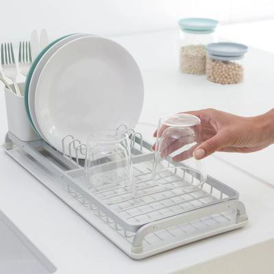 Escurreplatos compacto Sinkside gris claro