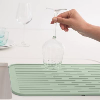 Escurreplatos silicona con salida de agua jade