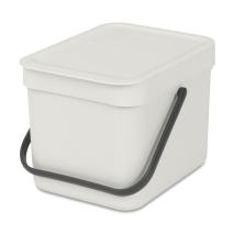 Cubo reciclaje Sort&Go gris claro