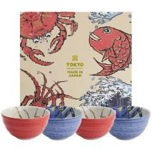 Set regalo 4 boles japo Peces y Cangrejo 500 ml