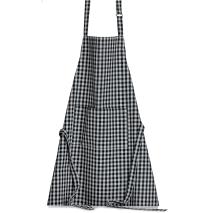 Delantal algod�n reciclado Billie negro y gris