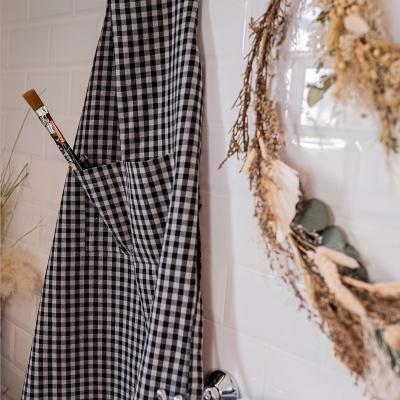 Delantal algod�n reciclado Billie negro y gris