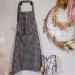Delantal algodn reciclado Billie negro y gris
