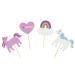 Papel cupcakes y toppers x24 Unicorn