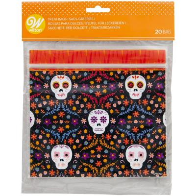 Bolsas para galletas y dulces x20 Da de Muertos