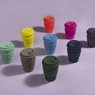Taza con tapa Ecoffee PLA 240 ml Glitter