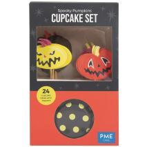 Papel cupcakes y toppers x24 Halloween