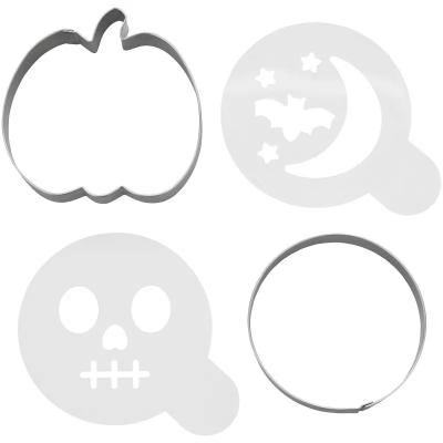 Set 2 cortadores galletas y plantillas Halloween
