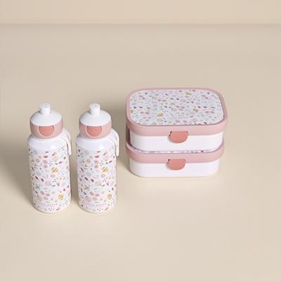 Fiambrera mediana Lunchbox Flowers & Butterflies