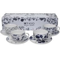 Set regalo caf Flora Japnica 4 tz y 4 platos