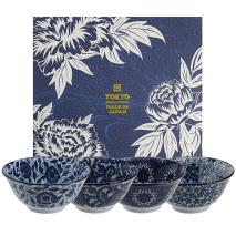 Set regal 4 bols japonesos Blue designs 550 ml