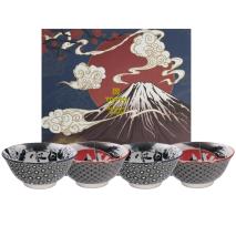 Set regalo 4 boles japo Samurai Ninja 550 ml