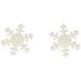 Set 12 decoraciones de azcar Copos de nieve