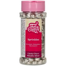 Sprinkles perlas de choco grandes 80 g plata
