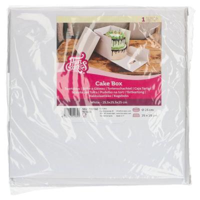 Caja para pasteles blanca 25x25x25 cm